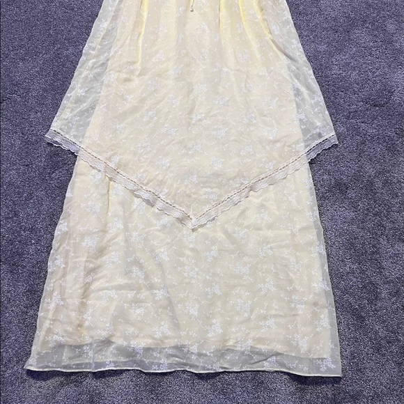 Sz Large vintage Roberta California layered yellow maxi dress - Picture 6 of 12